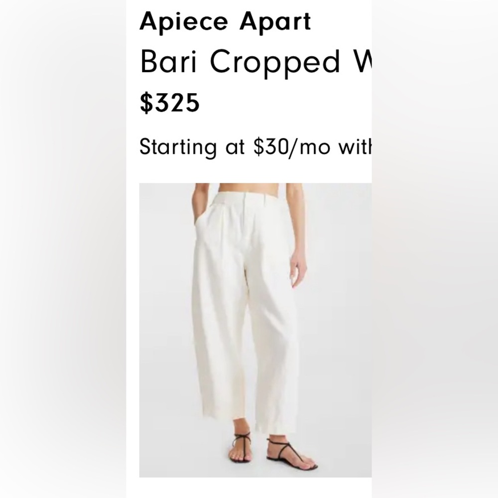 Brand new never worn a piece apart Bari cropped trouser